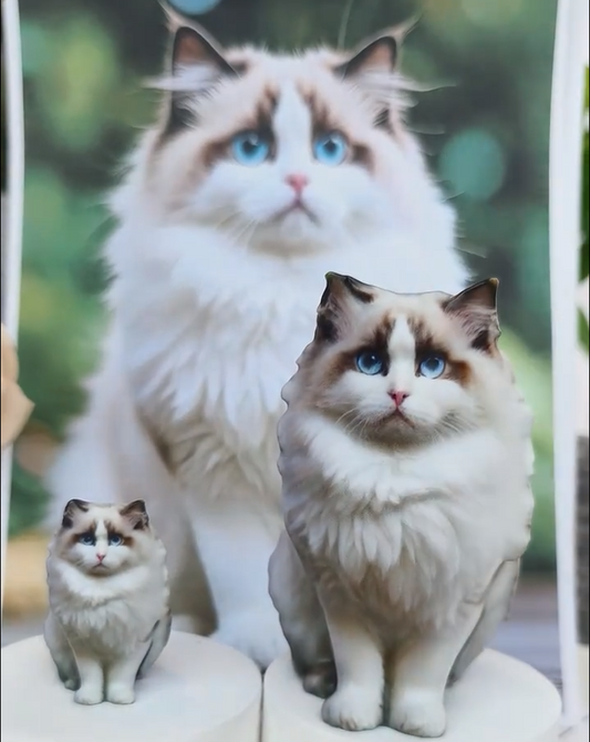 Custom 3D Printed Pets Memorial Figures | Full-Color Lifelike Masterpieces | Created from Your Photo